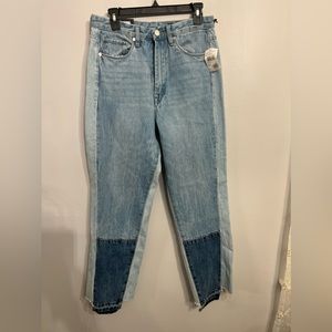 Blank NYC‎ The Howard Patchwork Mid Rise Loose Fit size 29 NWT